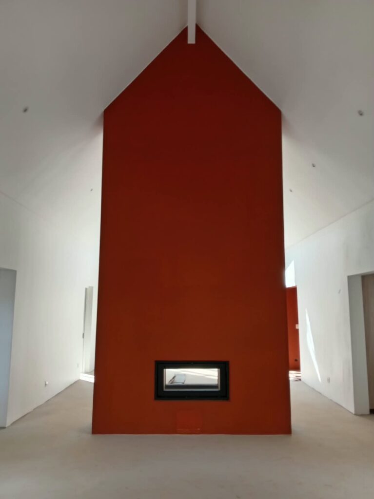 Fireplace and feature wall